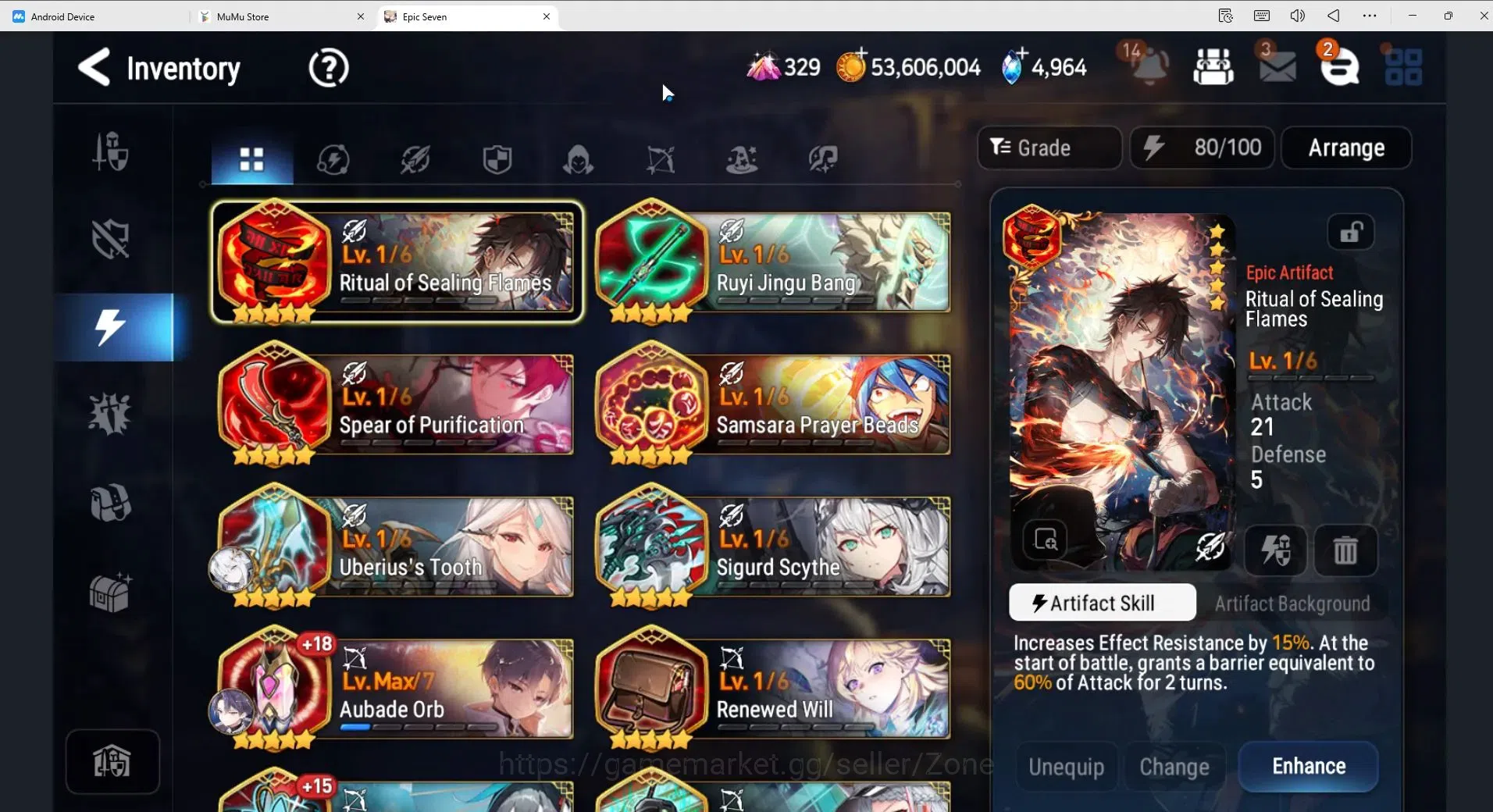 Epic Seven Accounts High-End Globarl unverif|Rank 54|Limited E Fumyr+sign + 15 other MLs (A Ludwig, Brieg, Elvira 15