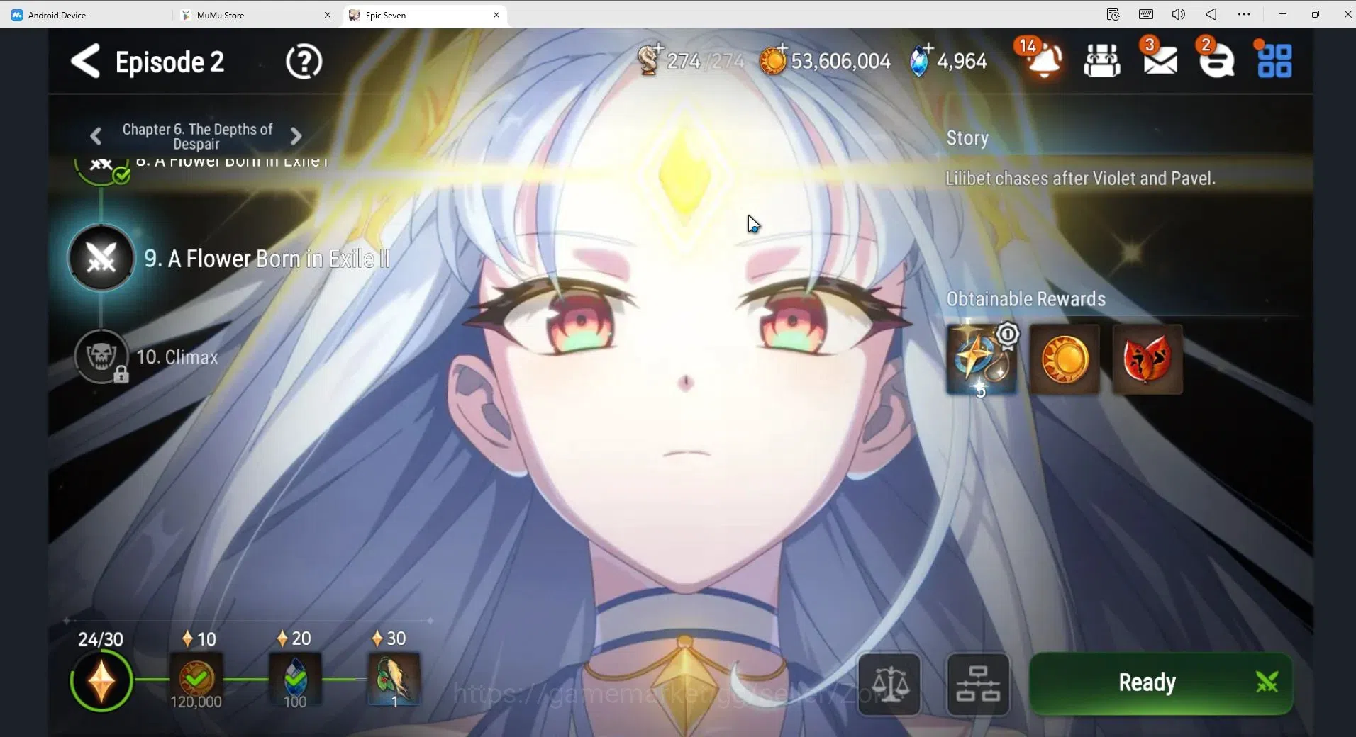 Epic Seven Accounts High-End Globarl unverif|Rank 54|Limited E Fumyr+sign + 15 other MLs (A Ludwig, Brieg, Elvira 8