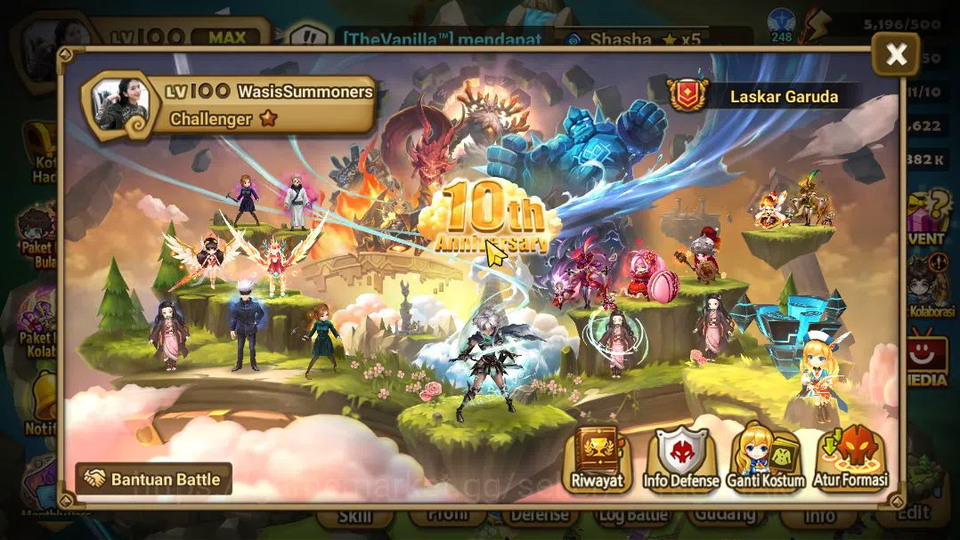 Summoners War: Sky Arena Accounts Mid-Game ASIA Lv 100|1 LD(Birgitta)|56 NB5 Total(Leo,Joshephine,Teshar,Etc)+ 132 3