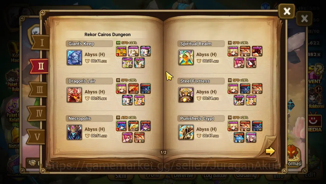 Summoners War: Sky Arena Accounts Mid-Game ASIA Lv 100|1 LD(Birgitta)|56 NB5 Total(Leo,Joshephine,Teshar,Etc)+ 132 5