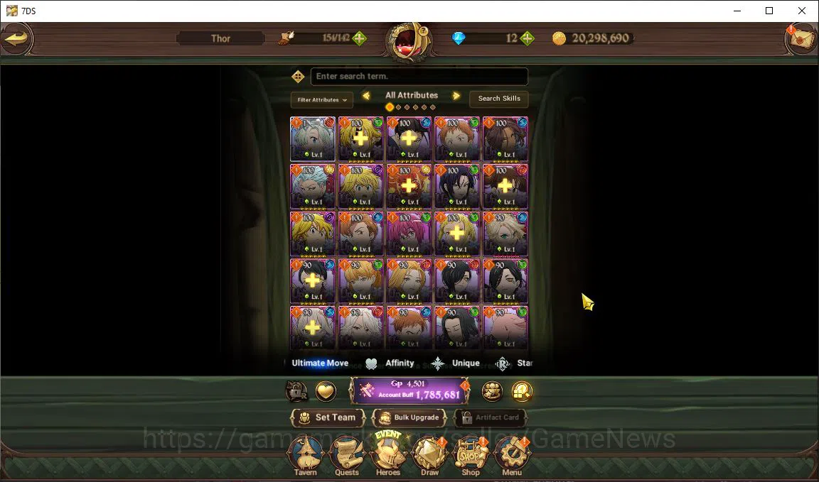 Global|1,7M CC|Starter Ch 5|100 LS|6 UR| Merlin & Escanor2/6, ODK2/6, Thor3/6, Gowther, Arthur, DKM |Code Only(SDS4141) The Seven Deadly Sins: Grand Cross Accounts Starter Global|1,7M CC|Starter Ch 5|100 LS|6 UR| Merlin & Escanor2/6, ODK2/6