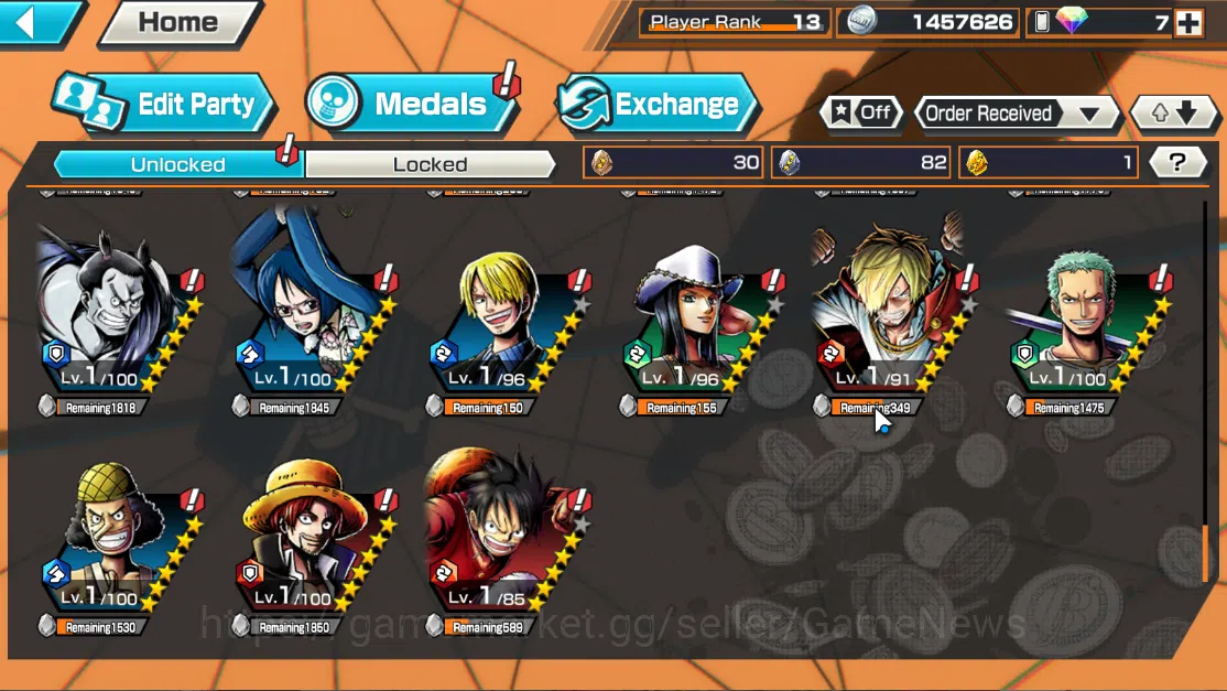 One Piece Bounty Rush Accounts Global|5EX|BP Kuzan,AMSK[Borsalino],Great Pirate N image 10