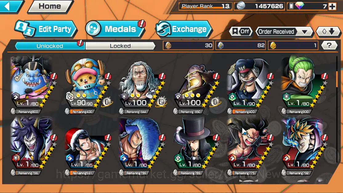 One Piece Bounty Rush Accounts Global|5EX|BP Kuzan,AMSK[Borsalino],Great Pirate N image 5