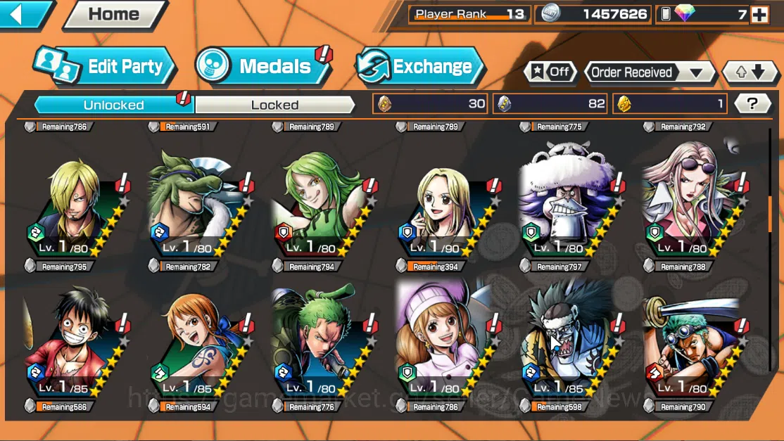 One Piece Bounty Rush Accounts Global|5EX|BP Kuzan,AMSK[Borsalino],Great Pirate N image 6