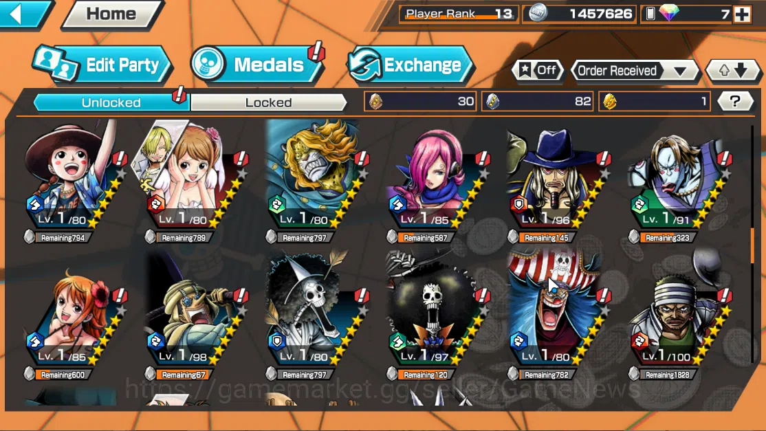 One Piece Bounty Rush Accounts Global|5EX|BP Kuzan,AMSK[Borsalino],Great Pirate N image 7