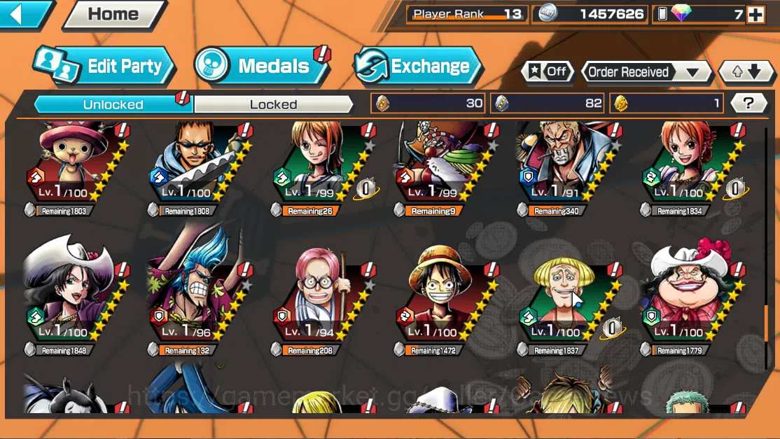 One Piece Bounty Rush Accounts Global|5EX|BP Kuzan,AMSK[Borsalino],Great Pirate N image 9