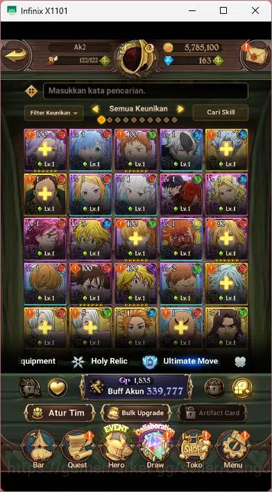 The Seven Deadly Sins: Grand Cross Accounts GLOBAL|Fresh Strater|339K CC|DM 163|Collab Re-Zero image 4