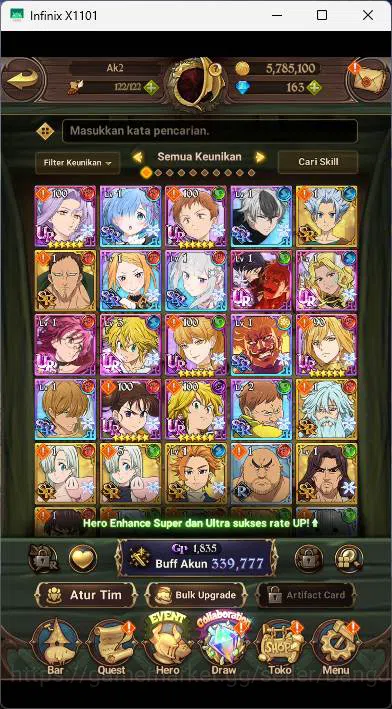 The Seven Deadly Sins: Grand Cross Accounts GLOBAL|Fresh Strater|339K CC|DM 163|Collab Re-Zero image 6