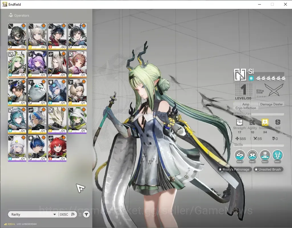 Arknights: Endfield Accounts NA/EU|Lv 50|4 SSR 2 Limited + 7 (*6 Weapon)| Si & Typhoeus + Sign |1 SSR Selector & 1 Wp 1