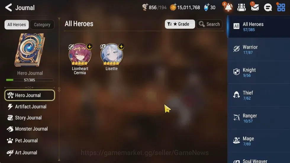 Epic Seven Accounts High-End GLOBAL UnVerif|New Era|2 ML(Lisete,LH Cermia)+Estele,Ivana,Landy,Etc|Poh ON|Abys F 52|380 1