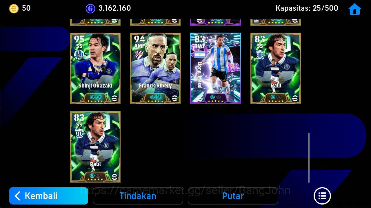 eFootball Accounts Others Power 3179, C Puyol Epic, F puskas legend, Edmilson epic, Donadoni epic, Fiore epic, Thuram Epic 6