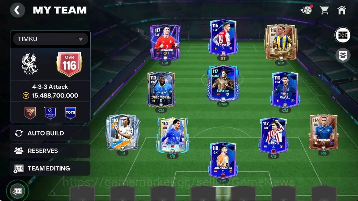 EA SPORTS FC Mobile Accounts OVR 116/15B Value|Best Starter 501k Gems + 1,7B Co image 2