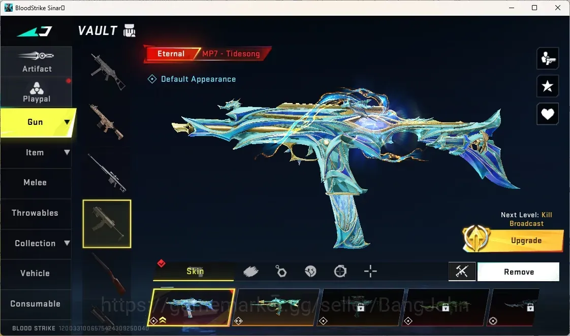 Blood Strike Accounts Collab Skin ASIA | Eternal Gun:MP7-Tidesong Lv1| Eternal Striker:ZERO| Ultra Bandage|3 Limited Gun|3 1