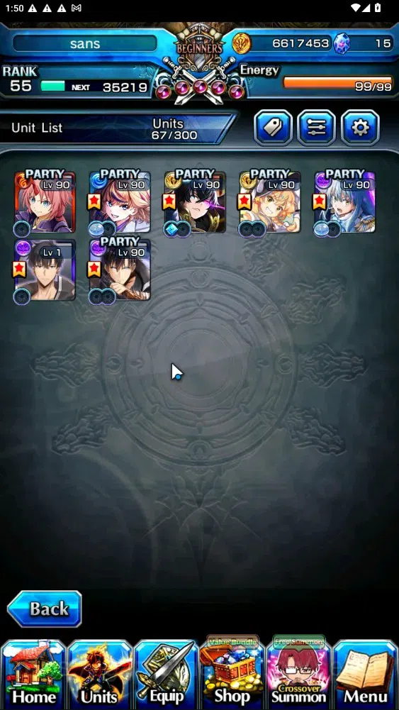 Grand Summoners Accounts End-Game Global|Rank 55|6 Ascend 3 TW|(2x Sung Jinwoo,RR Rimuru,Marisa Kirisame)+TW,Isliid HP,Selia 3