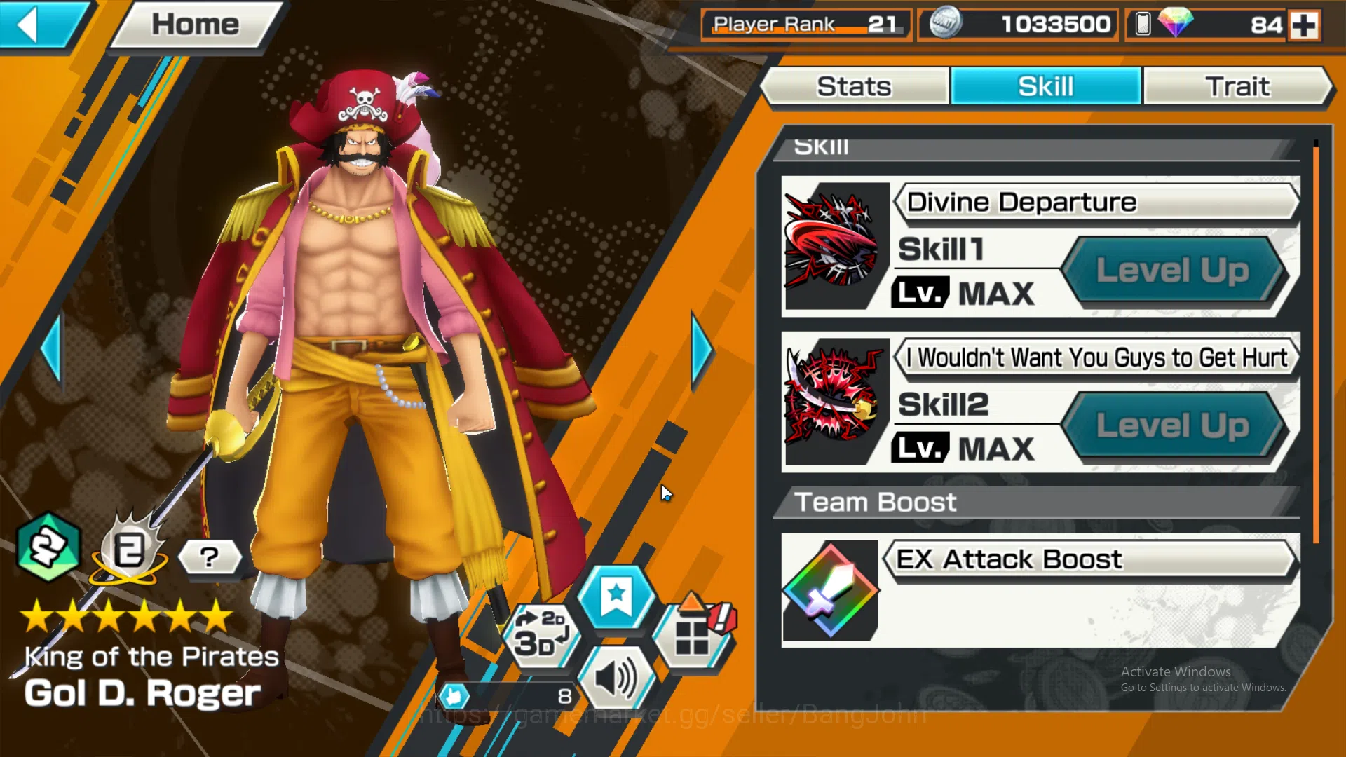 One Piece Bounty Rush Accounts Global | 4 EX | 3 MAX | Rank 21 | Gol D. Roger, Ro image 4