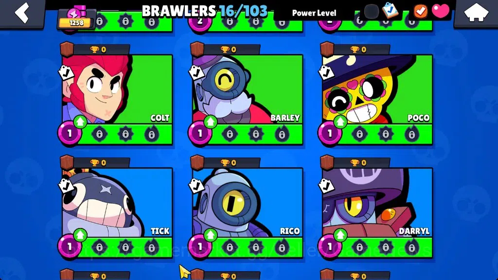 Brawl Stars Accounts 1258 Trophy|16 Brawlers 3 Max|Emz Full Buffies|2k  image 8