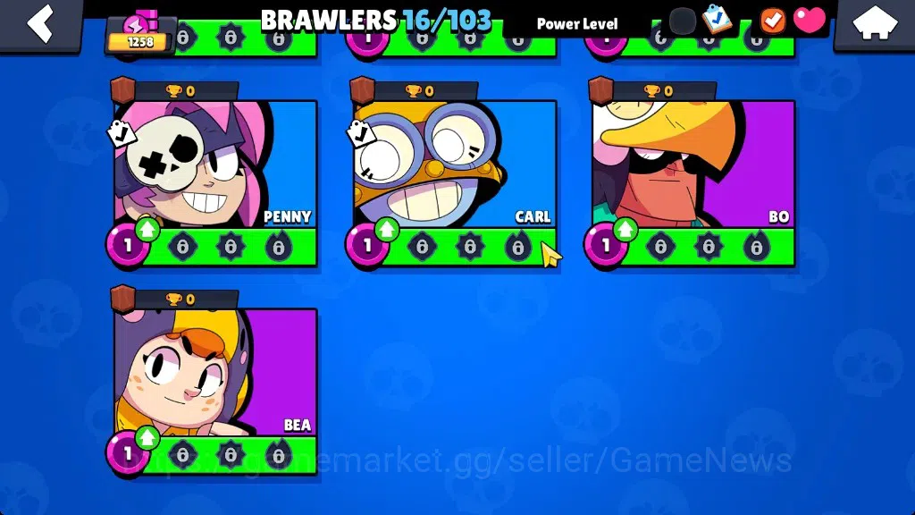 Brawl Stars Accounts 1258 Trophy|16 Brawlers 3 Max|Emz Full Buffies|2k  image 9