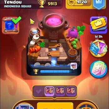 Clash Royale Accounts Starter Trophy 5913 |CL 957 |KTL 12 |Card 100 |1 Champ |8 Evo |2 Hero |Arena 19 |810 Gems |Proteck OFF