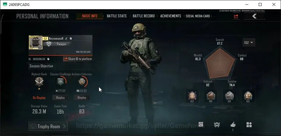 Arena Breakout Accounts MOBILE Lv30|SV 26M|CV 21M| Peace Set | AKM SS, AKS image 2