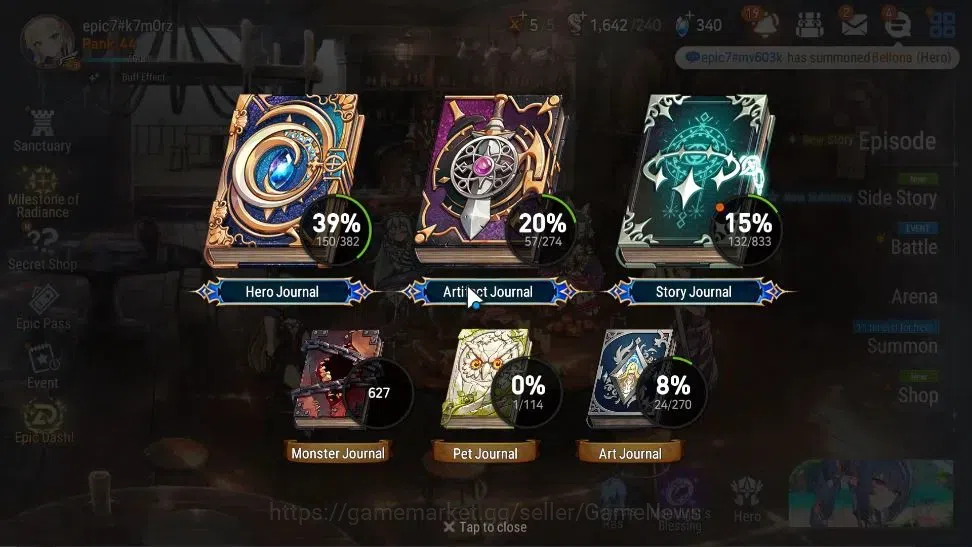 Epic Seven Accounts High-End GLOBAL UnVerif|NewEra|6ML(Rhiana&Luciel,LC Bellona,ZIO,NMLuna,Etc)+AB 3