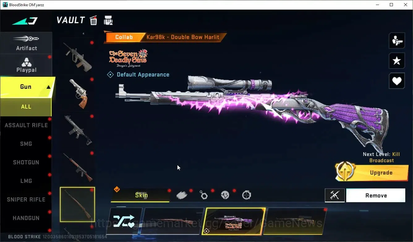 Blood Strike Accounts ASIA|ETERNAL DeAgle+MELE TalonKnife,Collab 7DS[Kar image 12