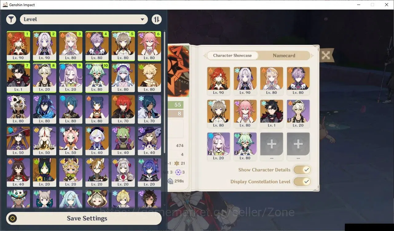 Genshin Impact Accounts Others ASIA|AR 55|7 Limited 5*CHAR+ 1(*5 Weapon)|Prem Mavuika(Citlali, Sandrone, Nicole, Durin 2
