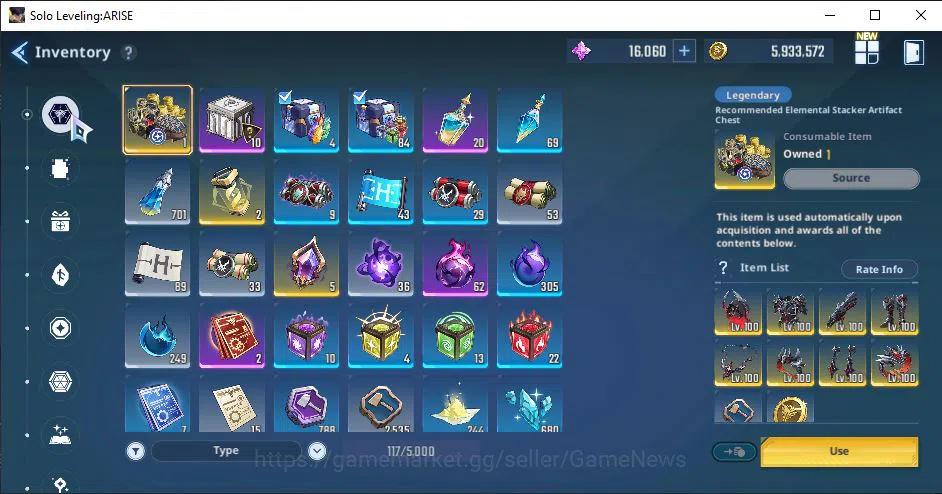 Solo Leveling: ARISE Accounts Total Power 460K |10SSR| GotoA5+SignA5, ThomasA5+Sign, ByungGuA1+Sign, AmamiyaA5+Sign 10