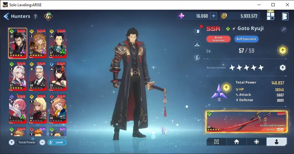 Solo Leveling: ARISE Accounts Total Power 460K |10SSR| GotoA5+SignA5, ThomasA5+Sign, ByungGuA1+Sign, AmamiyaA5+Sign 4