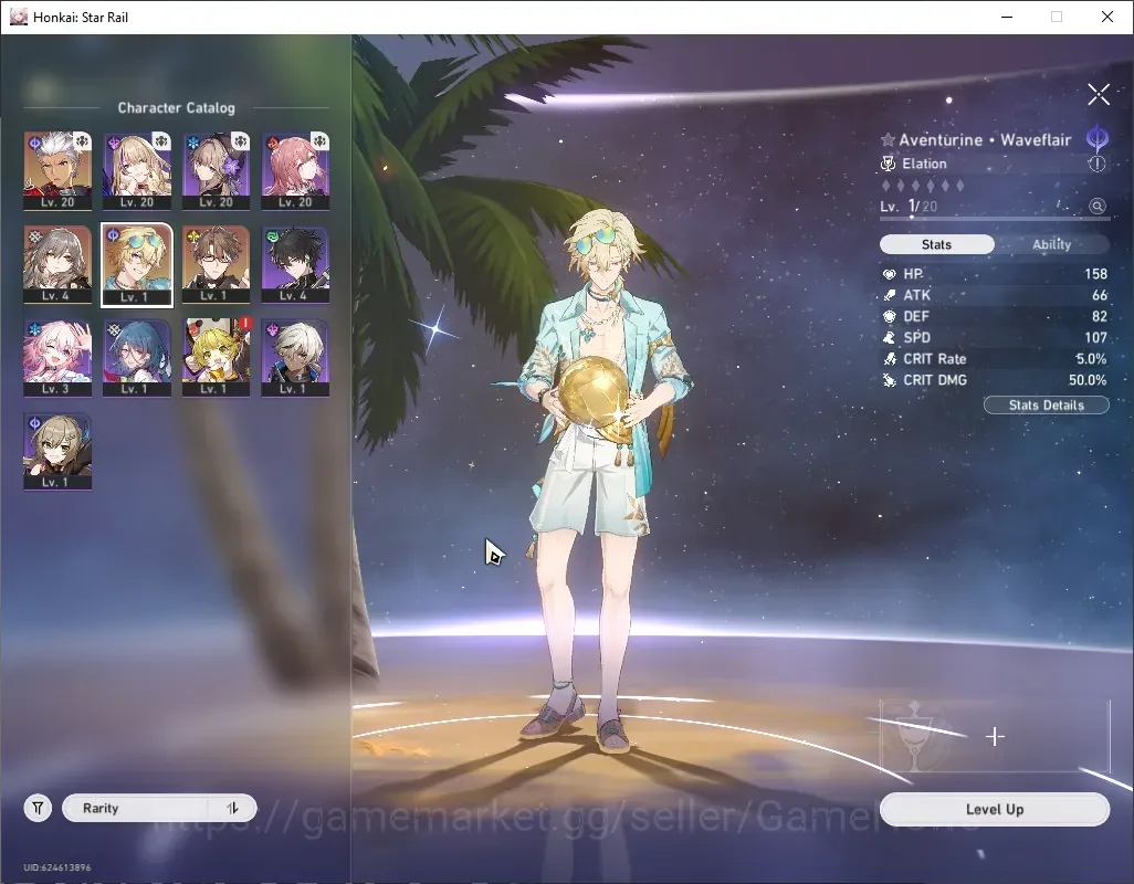Honkai Star Rail Accounts Starter NA|Fresh Starter|TL 15|2 Limited| Aventurine Waveflair,Archer +1 STD Char 1