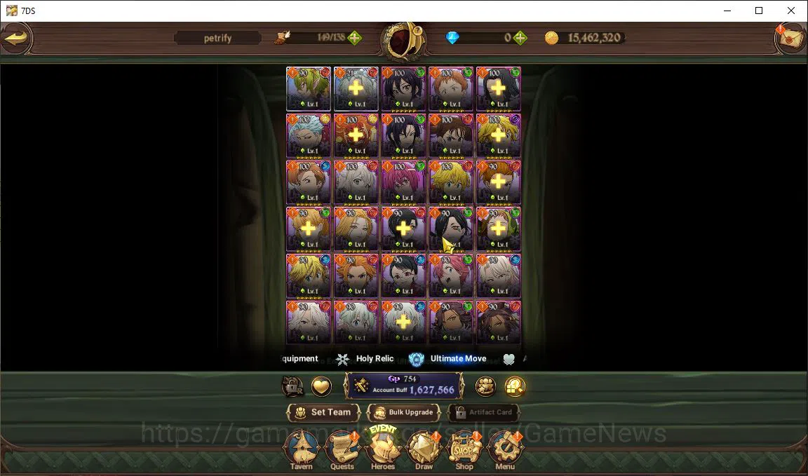 The Seven Deadly Sins: Grand Cross Accounts Starter Global |1,4M CC| Starter Ch 5 | 1 Seventh Spring Box | 2 LR+4 UR