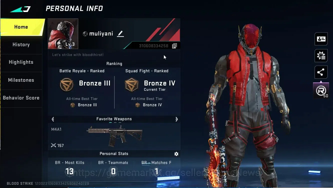 Blood Strike Accounts ASIA|ULTRA [Melee Lightblade-Dark Force, Loot Crat image 2