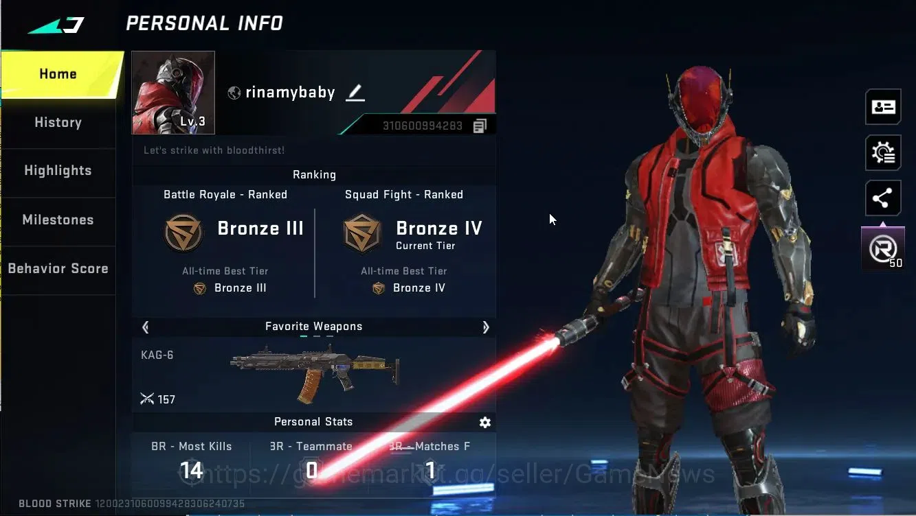 Blood Strike Accounts ASIA|ULTRA [Melee Lightblade-Dark Force, Loot Crat image 4