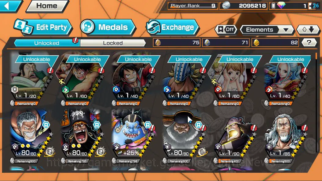 One Piece Bounty Rush Accounts Global|5 EX|5Elder St.Saturn,TFE Marshal D.Teach,B image 6