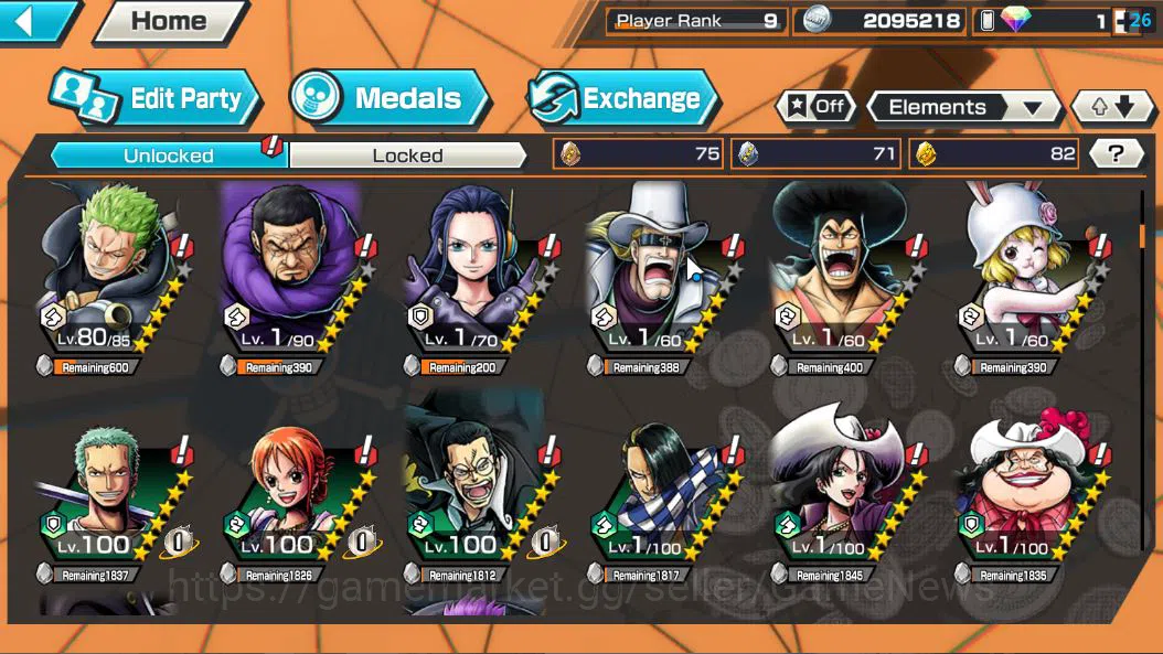 One Piece Bounty Rush Accounts Global|5 EX|5Elder St.Saturn,TFE Marshal D.Teach,B image 7