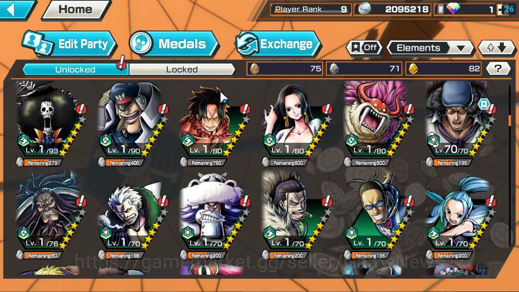 One Piece Bounty Rush Accounts Global|5 EX|5Elder St.Saturn,TFE Marshal D.Teach,B image 8