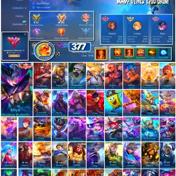 Mobile Legends: Bang Bang Collector #3766 377 Skins | Legend Miya | Collectors | Kakas image 1