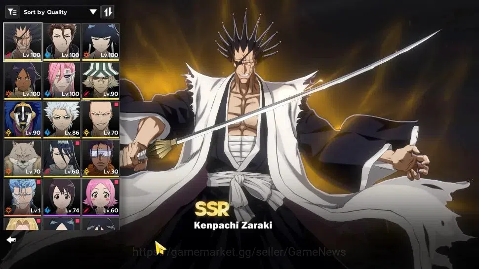 BLEACH: Soul Resonance Accounts NuverseSEA|LV 74|12 SSR[KenpachiB2,AizenB2,SoiB1,Y image 2