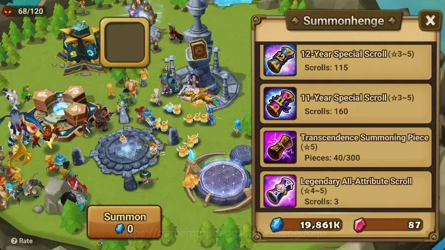 Summoners War: Sky Arena Accounts Starter GLOBAL | NB 5 TESHAR,Starter Gacha 115 12Y+160 11Y Scrool, 3 Legendary All 3