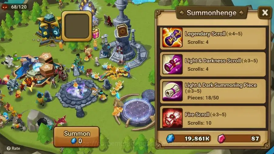 Summoners War: Sky Arena Accounts Starter GLOBAL | NB 5 TESHAR,Starter Gacha 115 12Y+160 11Y Scrool, 3 Legendary All 4
