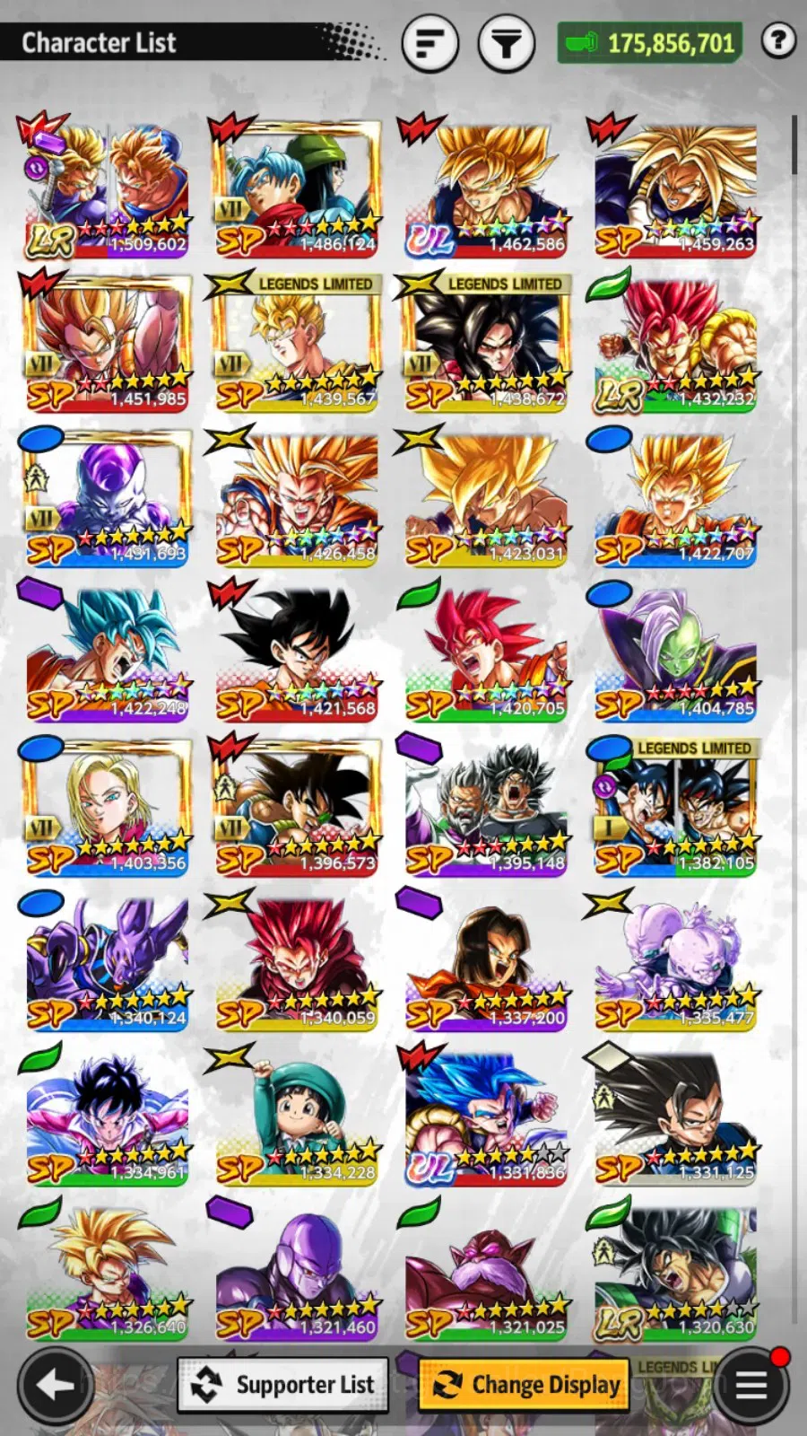 Dragon Ball Legends Accounts High-End Android | Lvl 170|175M Total Power|2.5K CC|3 LR|4 UL|LR Trunks&Gohan,Broly Fury Etc|UL 10