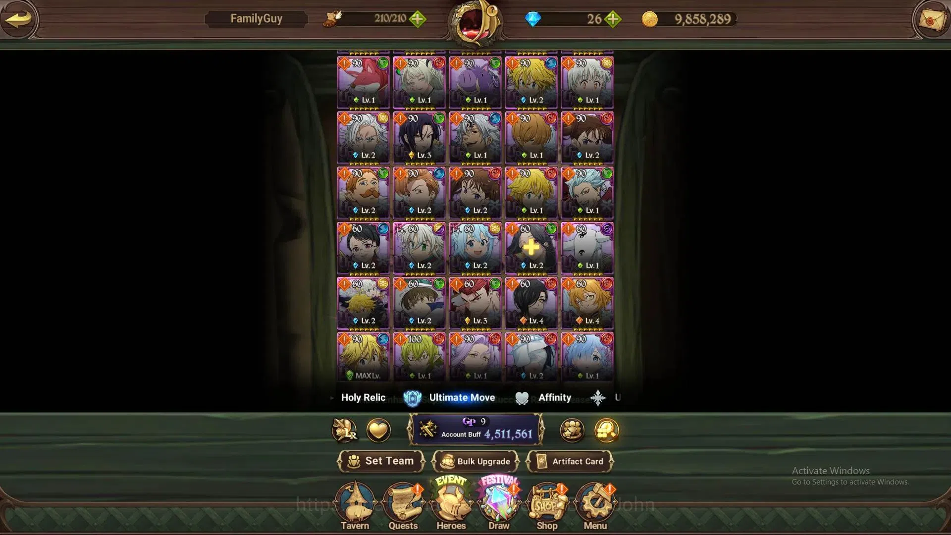 The Seven Deadly Sins: Grand Cross Accounts Global|4.5M CC|80 LS|LR Mesis 4/6|UR Menor 4/6,DKM image 7