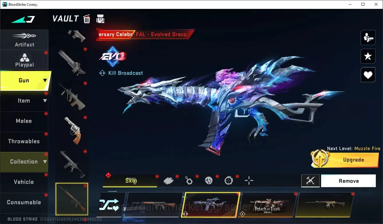 Blood Strike Accounts ASIA|4 ETERNAL|1 EVO: FAL-Evolved Draco|2 MEELEE|4 image 4