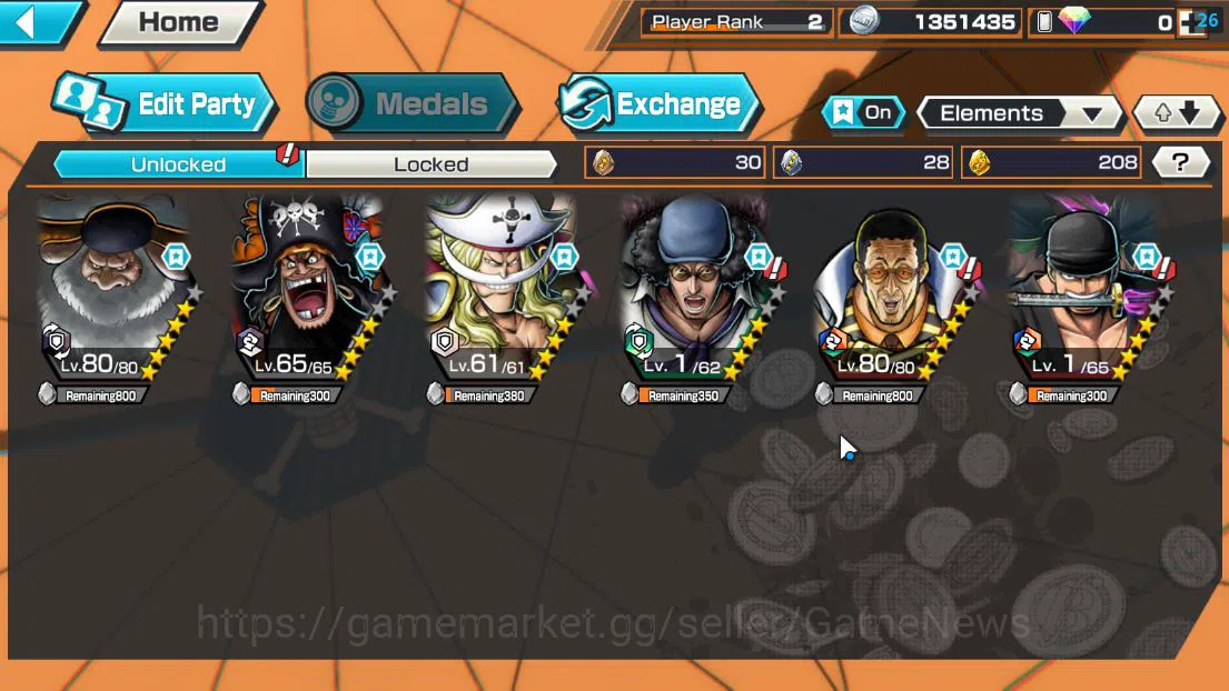 One Piece Bounty Rush Accounts Global| 6 EX|T5E St.Jaygarcia,TFE D.Teach,GP Edwar image 3