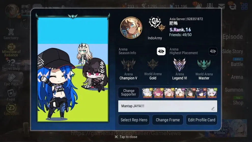 Epic Seven Accounts ASIA Verif|44 ML(Many Limited Char META,Hero 335/3 image 2