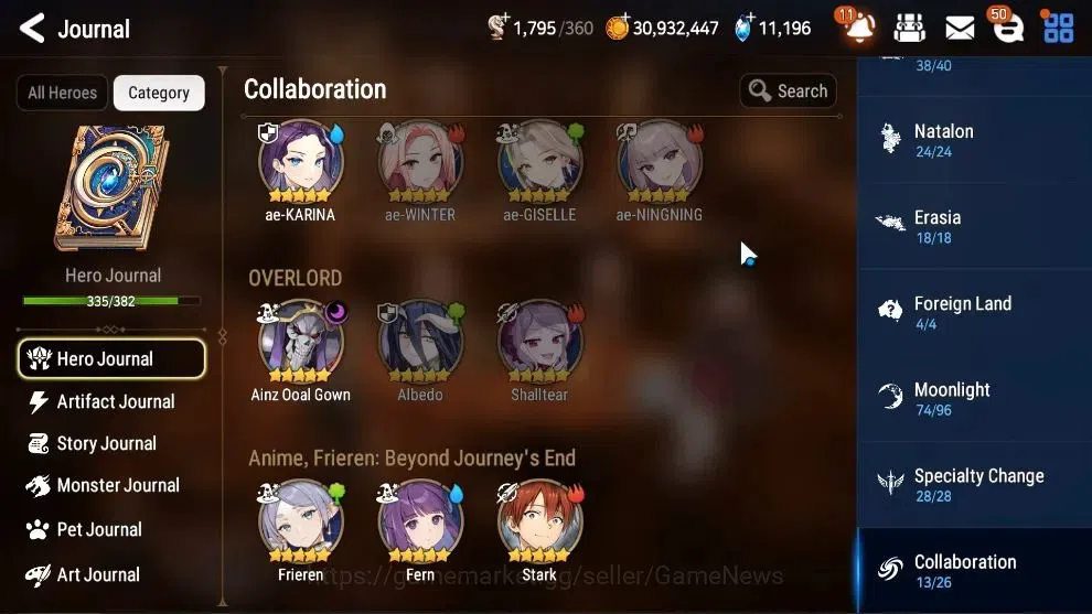 Epic Seven Accounts ASIA Verif|44 ML(Many Limited Char META,Hero 335/3 image 8