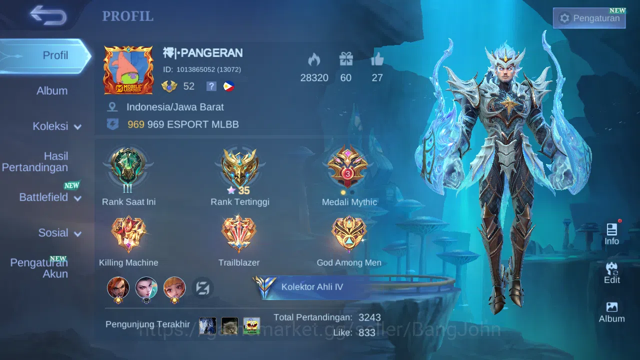 Mobile Legends: Bang Bang Accounts Hero 76 Skin 135 | CC Natalia | Lightborn Tigreal image 1