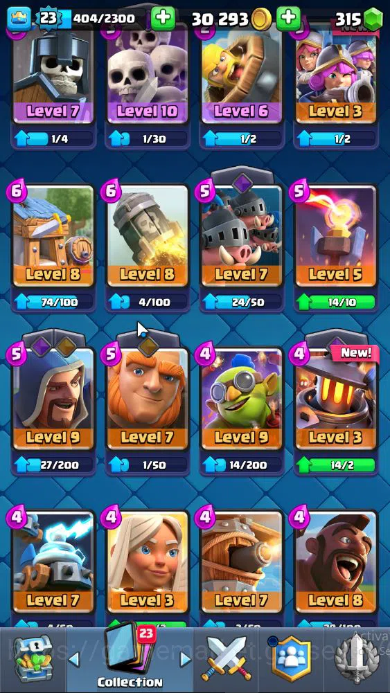 Clash Royale Accounts Midgame Lv 23|Trophy 4167|KTL 9|Limit Skin|Card 76| 1 EVO 3 Legendary 20 Epic 26 Rare 27 Common|Take 13