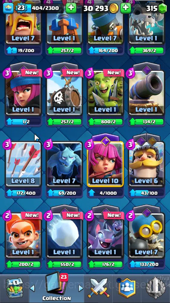 Clash Royale Accounts Midgame Lv 23|Trophy 4167|KTL 9|Limit Skin|Card 76| 1 EVO 3 Legendary 20 Epic 26 Rare 27 Common|Take 15