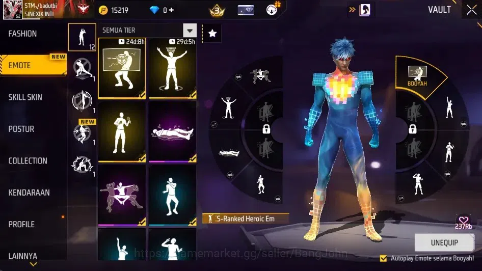 Free Fire Accounts Indonesia | Vault 253| M1887- Golden Glare, Hand o image 10