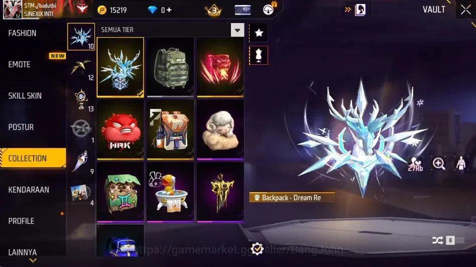 Free Fire Accounts Indonesia | Vault 253| M1887- Golden Glare, Hand o image 11